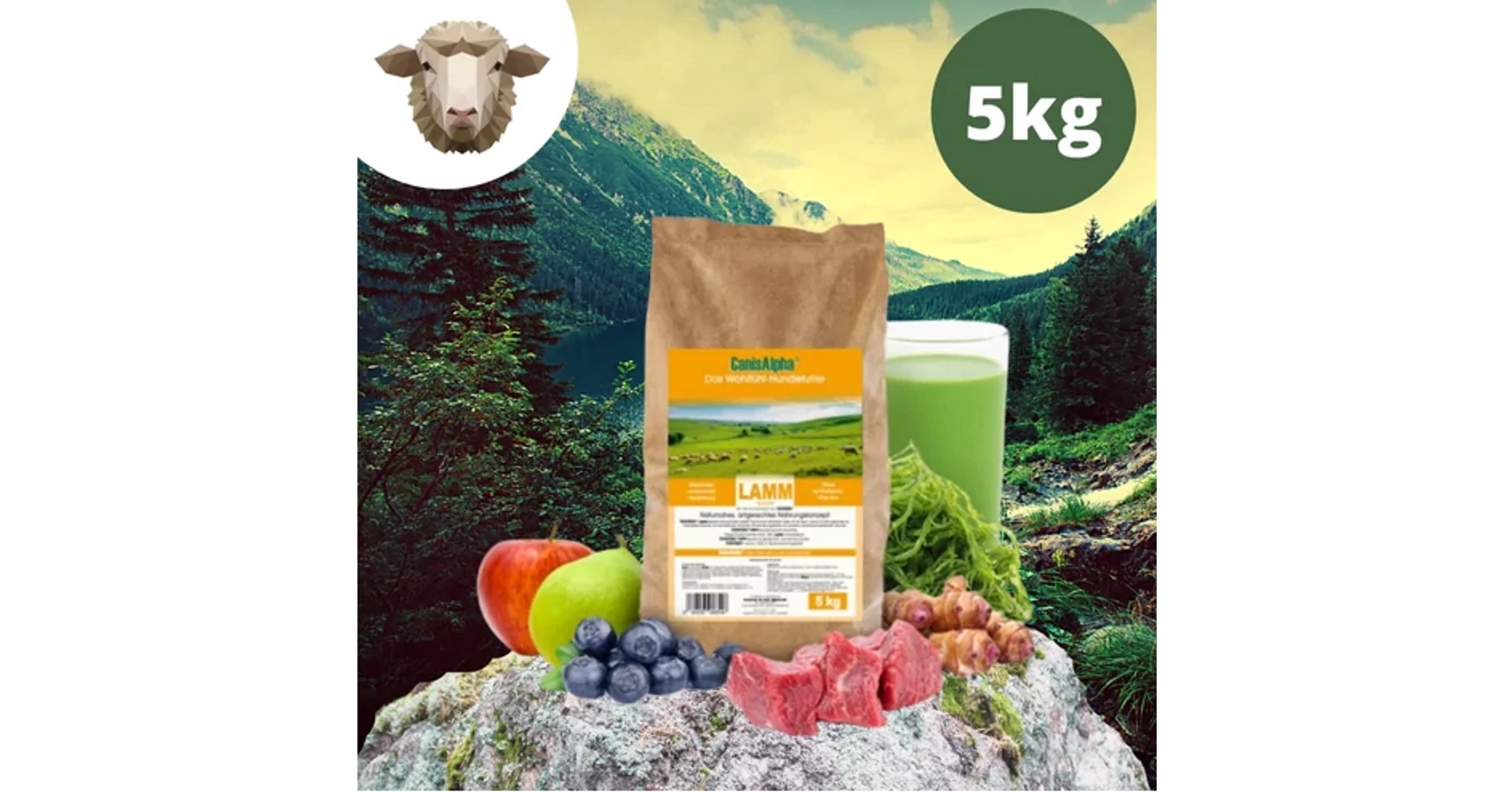 CanisAlpha Wolfskonzept hidegen sajtolt monoprotein szraztp kutyknak -  BRNY 5kg