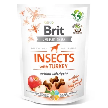 Brit Care Insects Dog Crunchy Cracker pulykával és almával  200g