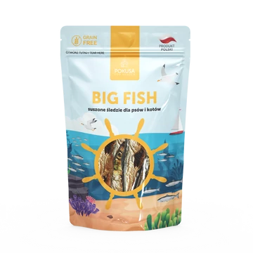POKUSA BIG FISH szárított hering kutyáknak és macskáknak 60g