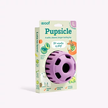 WOOF Pupsicle Kutyajáték – Levendula Jutalomfalat Adagoló Labda (L méret)