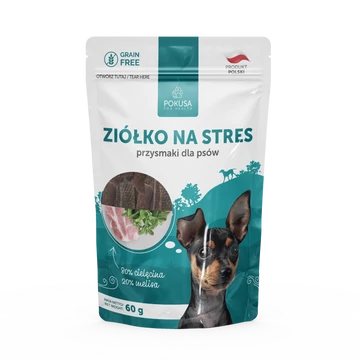 POKUSA NATURAL SNACKS - NO STRESS húscsíkok borjúval és citromfűvel  60 g