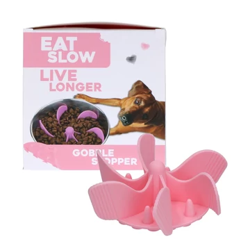 Eat Slow Live Longer Gobble Stopper Pink