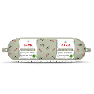 KIVO Marha &amp; kacsa komplett BARF menü kutyáknak 500g