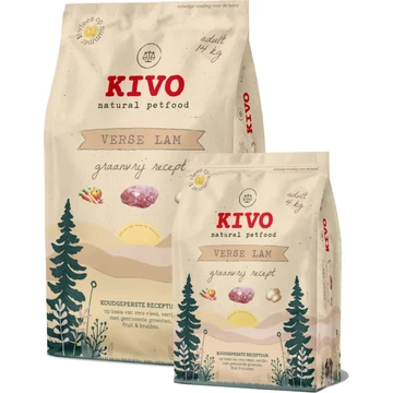 KIVO – Hidegen sajtolt Gabonamentes Száraztáp – Friss Bárány 14kg