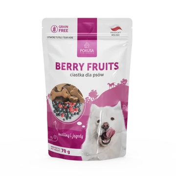 Pokusa Berry Fruits kutyakeksz bogyós gyümölcsökkel 70g