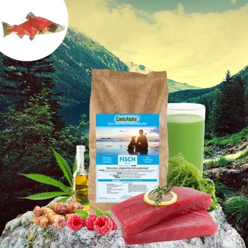 CanisAlpha Wolfskonzept hidegen sajtolt monoprotein száraztáp kutyáknak - TENGERI HALFILÉ 200g