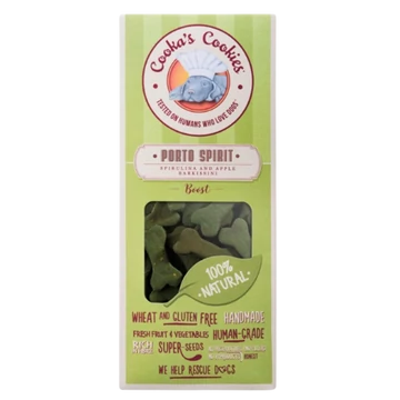 Cooka's Porto Spirit Spirulina és Alma vegán jutalomfalat 100g