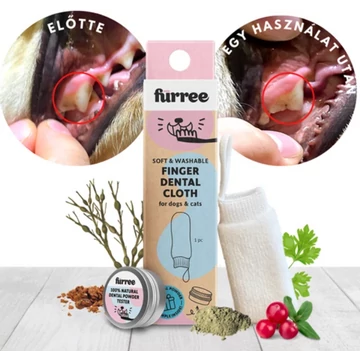 Fürree Mosható és ujjra húzható fogtisztító + ajándék fogmosó por