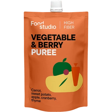 Food Studio zöldség- és bogyósgyümölcs-püré édesburgonyával, almával és tőzegáfonyával