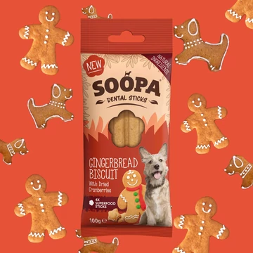 SOOPA Gingerbread Biscuit Dental Sticks 100g