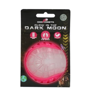 Dog Comets Glow In The Dark Moon Ball M Pink labda 7,5cm