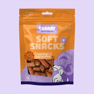 Braaaf Tonhalpálcikák sütőtökkle és zellerrel 85g