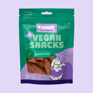 Braaaf Vegan Céklás Pálcikák  6 cm 80g