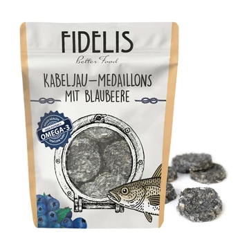 FIDELIS tőkehal érmék áfonyával 100g