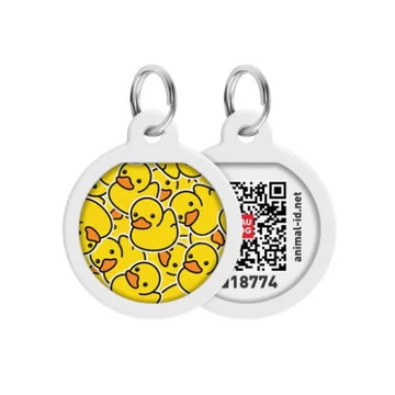WAUDOG Smart ID QR - biléta (kacsás minta, QR kód) - Ø25mm
