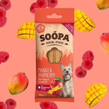 SOOPA Dental Sticks - mangó és málna 100 g