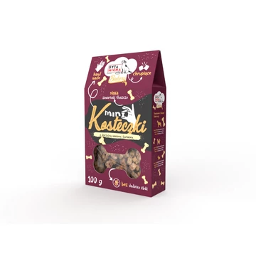 Syta Micha Dog Bakery Cookies Mini csontok szarvashússal, kókusszal és céklával 100g