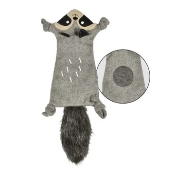 DOG PLUSH TOY RACCOON (sípoló, jutalomfalat rejtős mosómedve plüss) 40CM