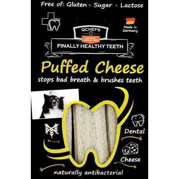 Qchefs Puffed Cheese természetes fogtisztító stick 70g