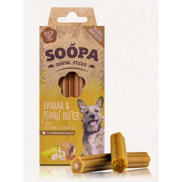 SOOPA Dental Sticks - banán és mogyoróvaj 100 g