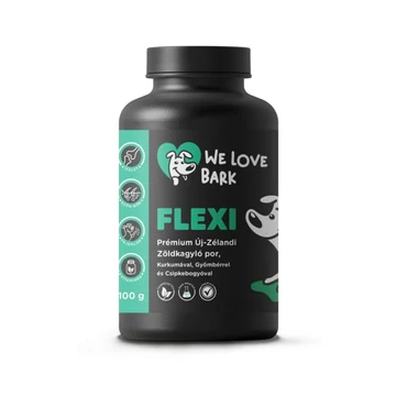 We Love Bark Flexi Újzélandi zöldkagyló kurkumával, gyömbérrel és csipkebogyóval 100g