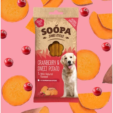 SOOPA Dental Jumbo Sticks - Vörösáfonya és Édesburgonya - 170g