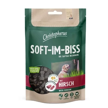 Christopherus Dog Jutalomfalat Grain Free Soft-Im-Biss Szarvas 125g
