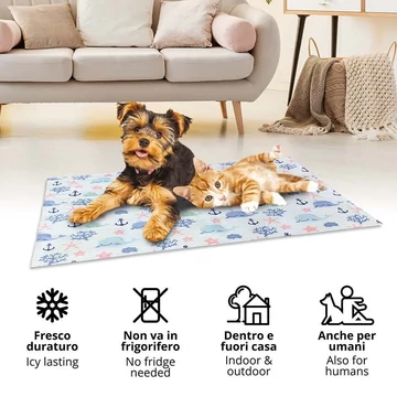 Croci BREEZE MAT WHALES (bálna mintás hűtőmatrac) 65X50 CM