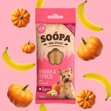 SOOPA Mini Sticks - Banán és sütőtök 100g