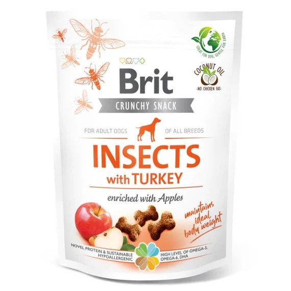 Brit Care Insects Dog Crunchy Cracker pulykával és almával  200g