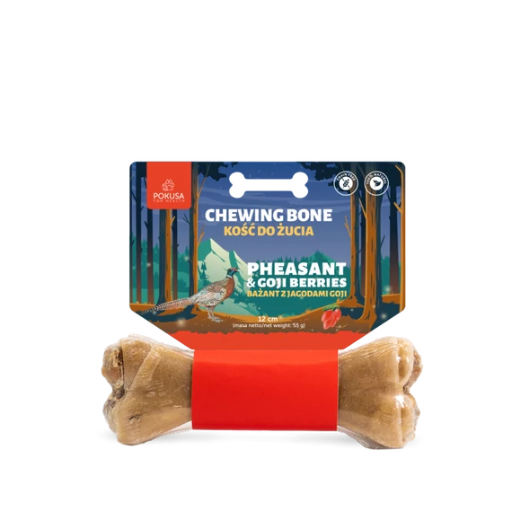 POKUSA FEEL THE WILD Chewing Bone - fácánnal, goji bogyóval és homoktövissel 12cm 