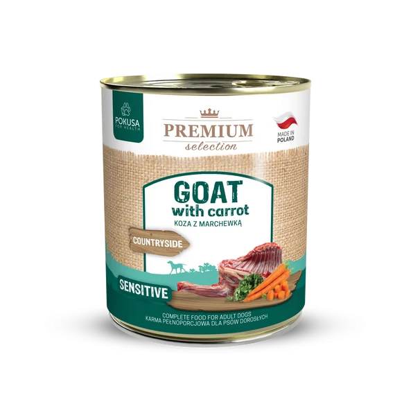 Pokusa Premium Selection nedves eledel - kecske és répa 800g