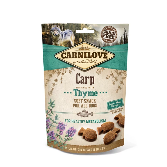 Carnilove Dog Jutalomfalat Semi Moist Carp&amp;thyme - Ponty kakukkfűvel 200g