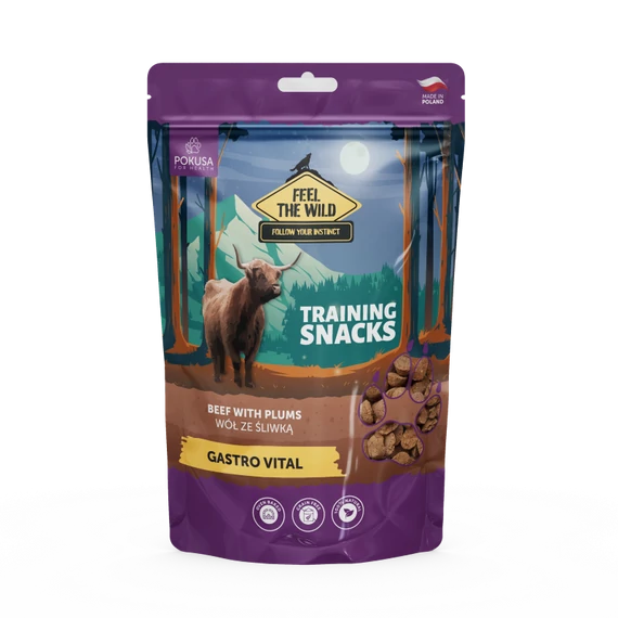 POKUSA Feel The Wild Training Snacks - GASTRO VITAL marha és szilva 200g