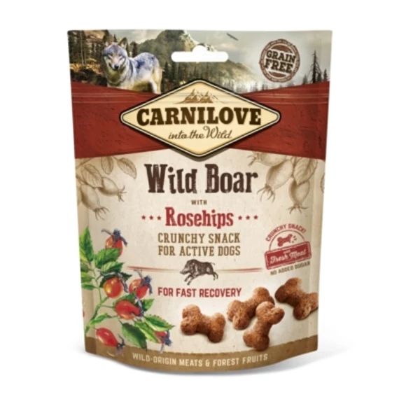 Carnilove Dog Crunchy Snack Wild boar with rosehips - Vaddisznóhús csipkebogyóval 200g