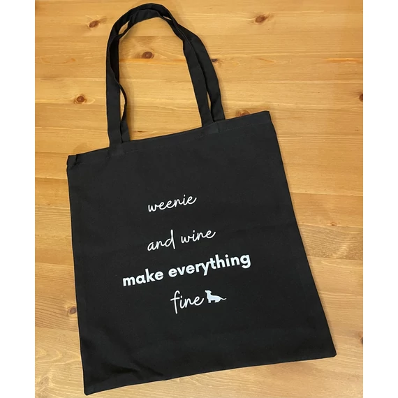 Tobi Shop " Weenie and wine.." bevásárlótáska