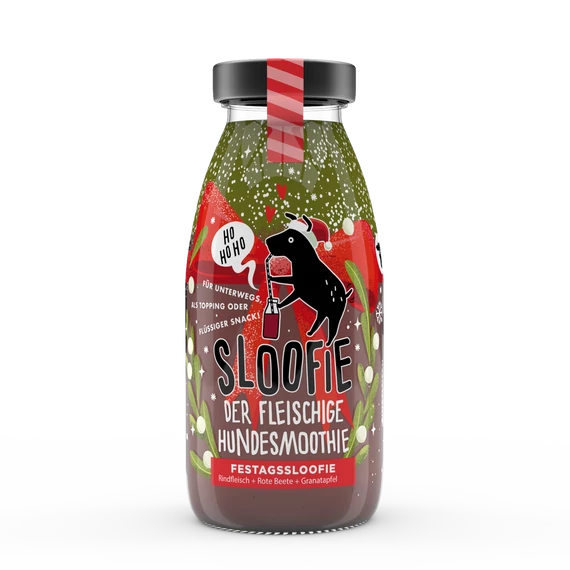 SLOOFIE FESTAGSSLOOFIE, ÜNNEPI VÖRÖS (Marhahús, Cékla, Gránátalma)