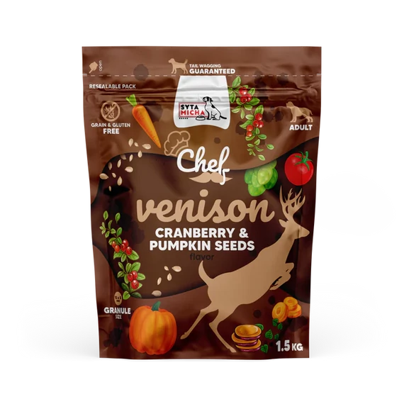 Syta Micha Száraztáp szarvashússal, áfonyával és tökmaggal 1,5 kg