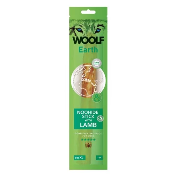 Woolf Earth XLSALMON Noohide 85g Kollagénes Rúd Bárány Jutalomfalat