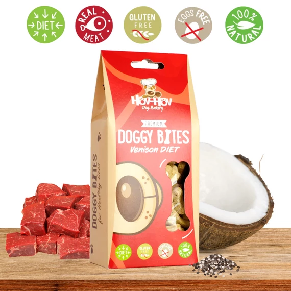 Hov-Hov Diétás szarvashúsos kutyakeksz allergiás kutyáknak, tojásmentes 150 g