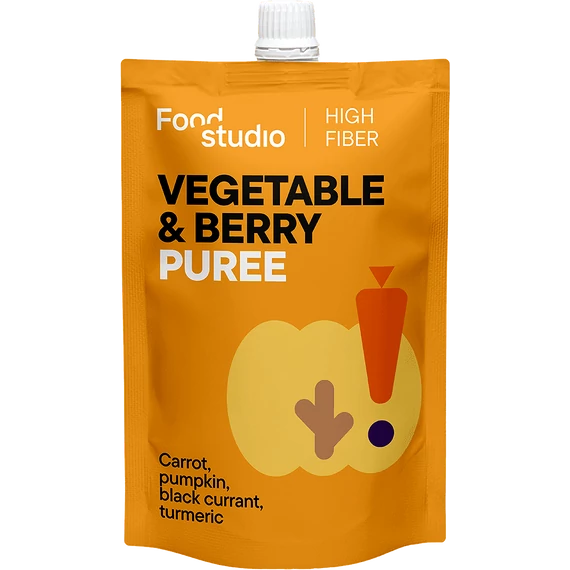 Food Studio zöldség- és bogyósgyümölcs-püré sütőtökkel és fekete ribizlivel 