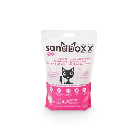 Sandboxx ECO ultra prémium növényi alapú macskaalom KÓKUSZOS 4,5L