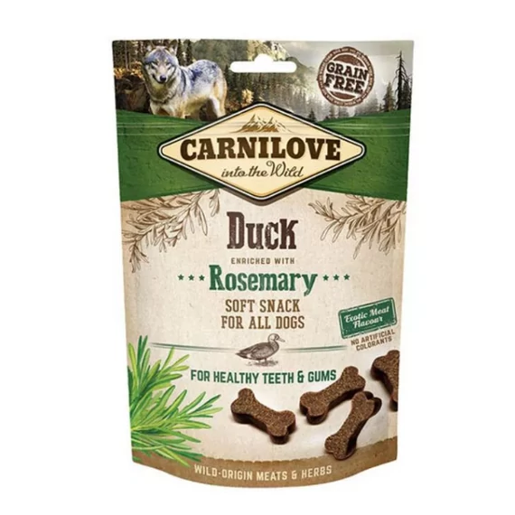 Carnilove Dog Jutalomfalat Semi Moist Duck&amp;rosemary - Kacsa rozmaringgal 200g