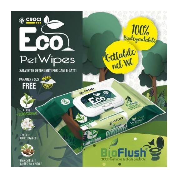 Pet Wipes Eco argános törlőkendő - 30db