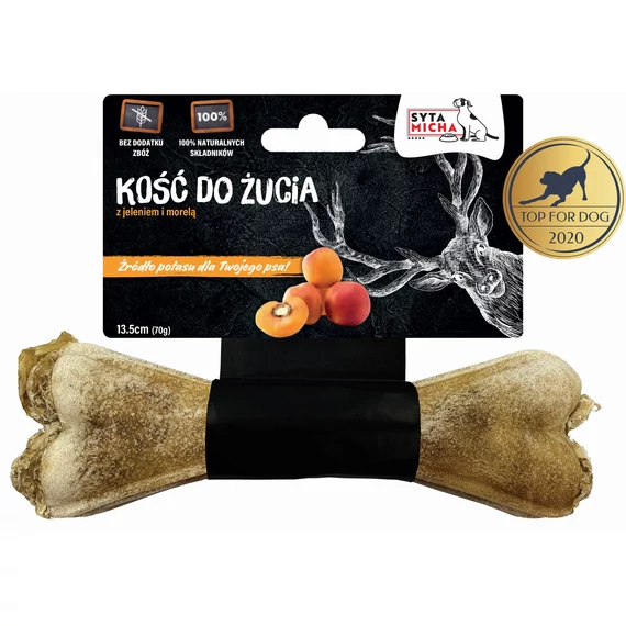 Syta Micha Funkcionális rágócsont kutyának szarvassal és sárgabarackkal 13,5 cm