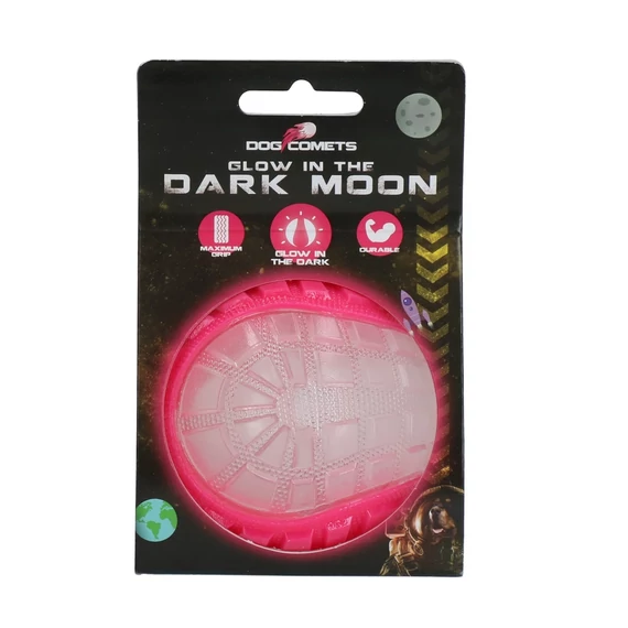 Dog Comets Glow In The Dark Moon Ball M Pink labda 7,5cm