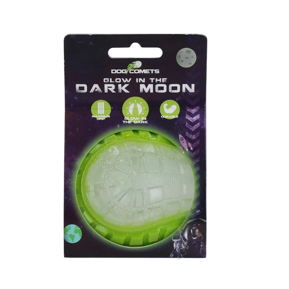 Dog Comets Glow In The Dark Moon Ball M Green labda 7,5cm