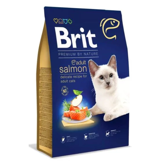 Brit Premium Cat Adult Salmon felnőtt száraztáp 1,5kg