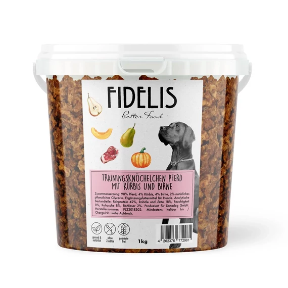 FIDELIS Mini lóhús training csontok sütőtökkel és körtével 1kg