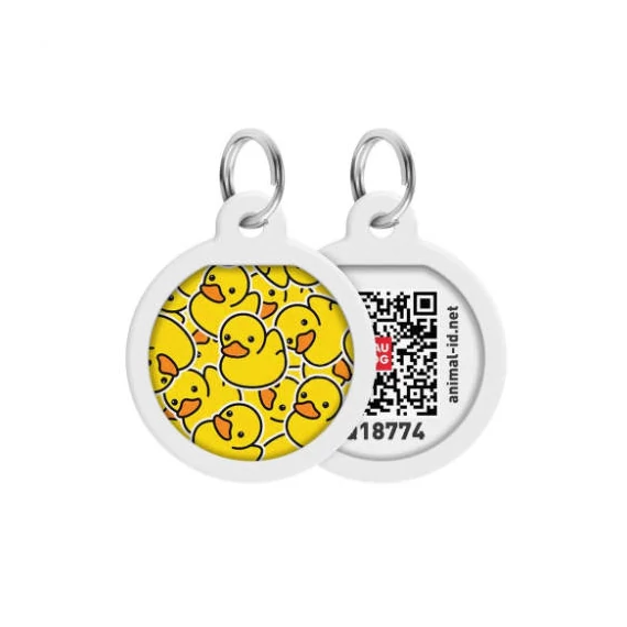 WAUDOG Smart ID QR - biléta (kacsás minta, QR kód) - Ø25mm